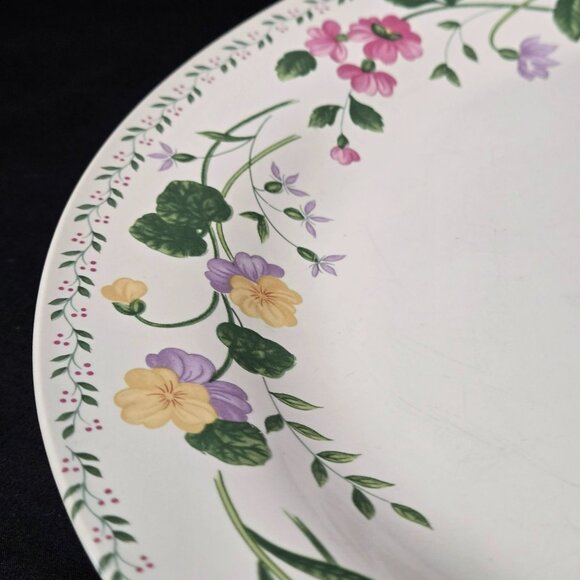 Vintage Farberware 225 English Garden Stoneware 12 1/4" Serving Platter Plate Fl - Picture 3 of 9